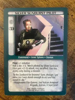 Battletech CCG TCG Card Game Rare Unlmited Ed SAFE Report - Image 1