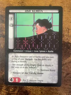 Battletech CCG TCG Card Rare Mercenaries Omi Kurita - Image 1