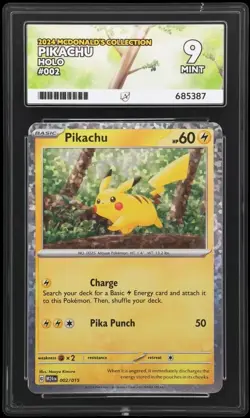 ACE 9 Pikachu 002/015 McDonalds Collection Promo M24EN Holo Pokemon Card - Mint - Image 1