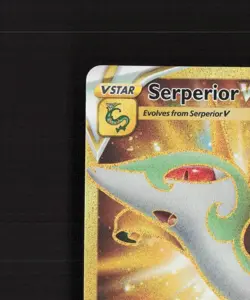 Serperior VSTAR 210/195 Silver Tempest Gold Secret Rare Holo Pokemon Card LP - Image 3