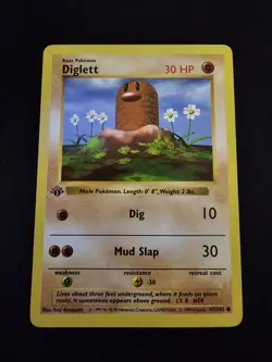 Pokemon 1st Edition Diglett 47/102 Shadowless Base Set Card Unplayed Near Mint - Image 3
