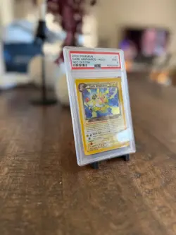 DARK AMPHAROS 1/105 2002 Neo Destiny Unlimited HOLO Pokemon Card PSA 9 MINT - Image 2