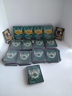 Vintage CCG Doom Trooper Techno-Fantasy Card Game HUGE Lot 600+ Cards Starter - Image 1