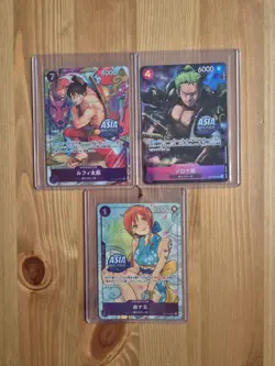 One Piece Asia stamp Promo Cards - Treasure Chest vol.1 | Nami, Zoro, Luffy - Image 1