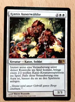 Mtg Magic: Ajanis Auserwahlte / Ajani's Chosen, DEUTSCH, Verzauberung Token - Image 1