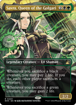 Savra, Queen of the Golgari (Anime Borderless) [Ravnica Remastered] - Image 1