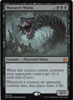 Massacre Wurm - FOIL - M Foundations 714 - MTG - Image 1