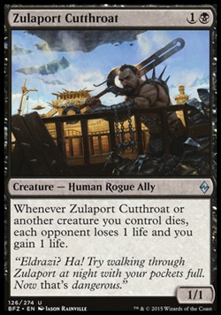 1x ZULAPORT CUTTHROAT - Human - Zendikar/Games night - MTG - Magic the Gathering - Image 1