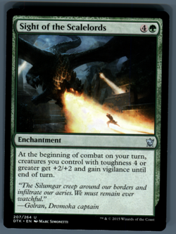MTG 2015 Sight of the Scalelords Dragons of Tarkir 207 DTK Uncommon Green Regu - Image 1