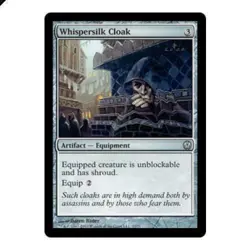 1x WHISPERSILK CLOAK - Rare - Duel deck/Darksteel/M11 - MTG Magic the Gathering - Image 2