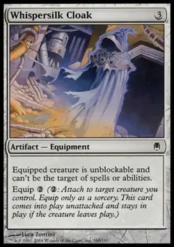 1x WHISPERSILK CLOAK - Rare - Duel deck/Darksteel/M11 - MTG Magic the Gathering - Image 3