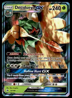 Pokemon TCG SM Base Set #12/149 Decidueye GX LP+ - Image 1