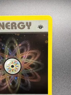 2000 Pokemon Team Rocket 1st Edition Holo Rainbow Energy 17/82 SWIRL - Image 4