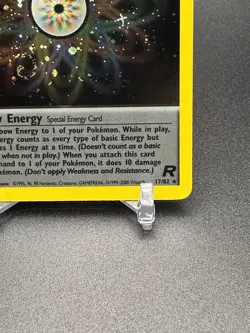 2000 Pokemon Team Rocket 1st Edition Holo Rainbow Energy 17/82 SWIRL - Image 5