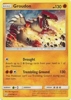 Groudon 113/236 S&M Cosmic Eclipse RARE PERFECT MINT! Pokemon - Image 1