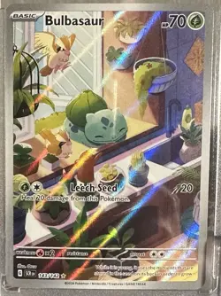 Pokemon TCG Bulbasaur Stellar Crown Illustration - Image 1