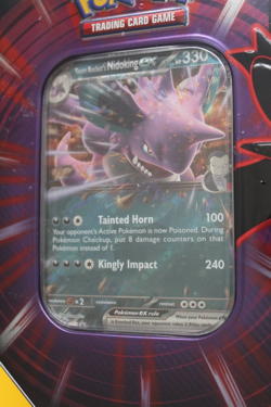 POKEMON TEAM ROCKET'S NIDOKING EX TIN WITH 5 BOOSTER PACKS SEALED - Image 2