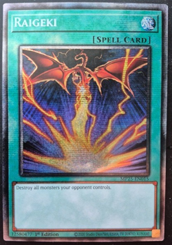 YUGIOH Raigeki MP25-EN015 1st Ed Starlight Rare NM 1x - Image 1