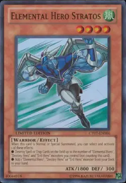 Yugioh! LP Elemental Hero Stratos - CT07-EN006 - Super Rare - Limited Edition Li - Image 1