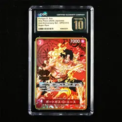 CGC PRISTINE 10 2024 ONE PIECE TCG JPN. Card OP02-013 Portgas D. Ace - Image 1