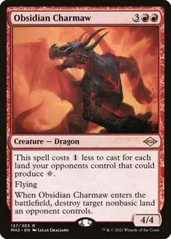 4 Obsidian Charmaw MH2 Modern Horizons 2 #353 MTG Playset LP - Image 1