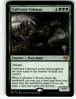 RIPPED IN HALF AND TAPED CULTIVATOR COLOSSUS PROMO PACK MTG DAMAGED - Image 1