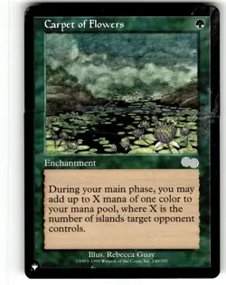 RIPPED IN HALF AND TAPED CARPET OF FLOWERS THE LIST MTG DAMAGED - Image 1
