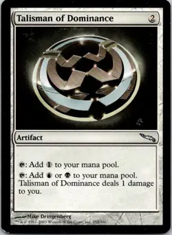 MTG Mirrodin Talisman of Dominance Uncommon Played - Image 1