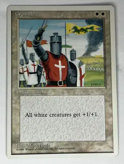 MTG Crusade Banned Card White Rare Vintage ungraded - Image 1