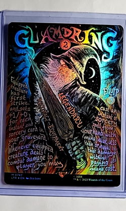 2023 MTG Magic the Gathering LOTR Lord of the Rings Foil Poster #747 Glamdring - Image 1