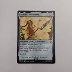 Sword of the Animist MTG Rare Magic: The Gathering Final Fantasy 7 FFVI Aerith - Image 1