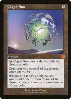 BRR Retro Frame CAGED SUN 1x Rare Magic Brothers War MTG EX - Image 1