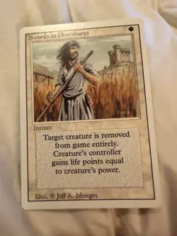 GEM/MINT NP!! MTG Swords to Plowshares Third EDITION! - Image 1