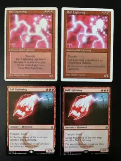 MTG- Ball Lightning x4 (1x 4th Edition, 1x 5th Edition, 2x Masters 25) - Image 1
