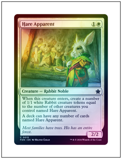 1x Hare Apparent, Foil, Magic the Gathering MTG NM - Image 1