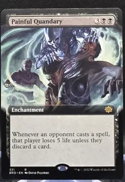 Painful Quandary #331 The Brothers' War Extended Art Regular Rare - Image 1