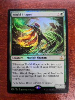 1x PRE RELEASE World Shaper MTG NM FOIL - Image 1