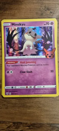 Mimikyu Trick or Trade holofoil - Pokemon TCG - Promo - LP - Free UK P&P - Image 1