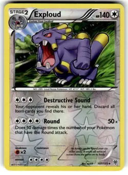 Exploud 107/135 Plasma Storm Pokemon TCG Reverse Holo NM - Image 1