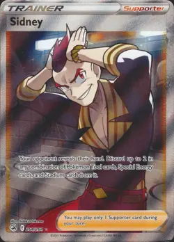 Sidney (Full Art) 264/264 Holo Ultra Rare SWSH08: Fusion Strike Pokemon Card DMG - Image 1