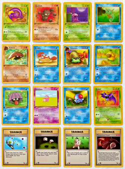 Pokemon 1st EDITION 1999 Fossil Set ALL Common Cards - 16 Card Lot - NM to Mint! - Image 1