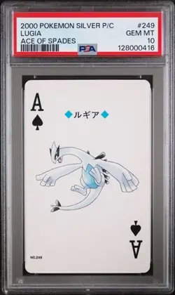 PSA 10 GEM MINT 2000 POKEMON SILVER VERSION PLAYING CARDS #249 LUGIA - Image 1