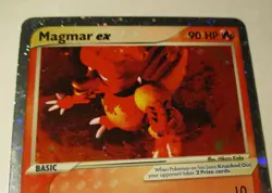 Pokemon TCG Ruby and Sapphire Magmar ex 100/109 Holo Ultra Rare Card 2003 Played - Image 4