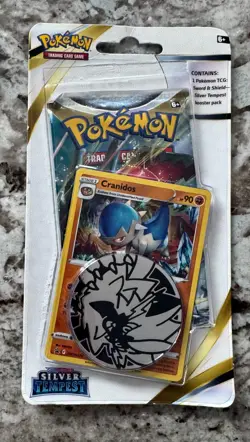 Pokemon: Silver Tempest Blister Pack Sealed featuring Cranidos - Image 1