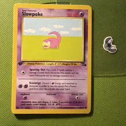 Pokemon Card 1st Edition Fossil Slowpoke 55/62 WOTC Vintage NM - Image 1