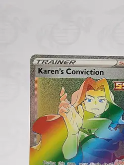 Karens Conviction 216/198 Chilling Reign NM Full Art Secret Rainbow Rare Pokemon - Image 3