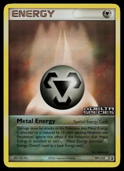 Pokemon Card - Metal Energy Delta Species Stamped 107/113 Rare Reverse Holo - Image 1