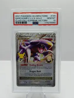 2021 Pokemon Celebrations Supreme Victors 145/147 Garchomp C LV.X Holo PSA 10 - Image 1