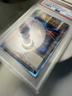 Yu-Gi-Oh Red-Eyes Black Dragon LC01-EN006 QCSE No Attribute Error PSA 9 Quarter - Image 2