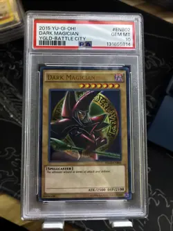 Dark Magician 2015 Yu-Gi-Oh Yugi's Legendary Deck Battle City #ENB02 PSA 10 - Image 1